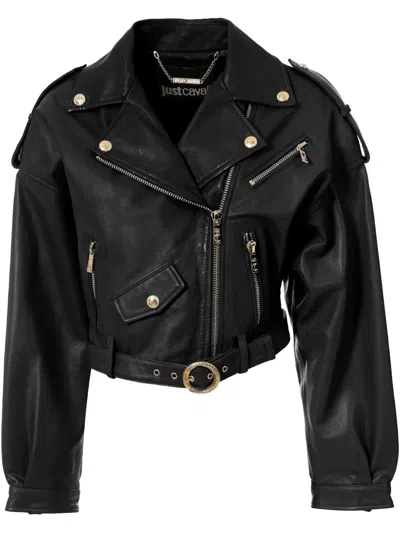 Just Cavalli Leather Biker Jacket