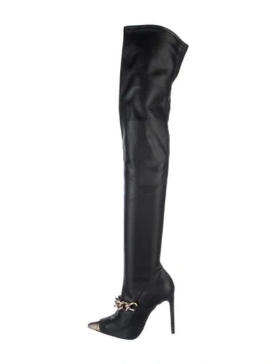 Pre-owned Just Cavalli Leather Boots In Black