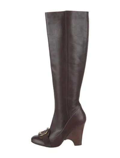 Pre-owned Just Cavalli Leather Boots In Brown