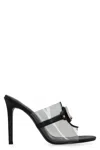 Just Cavalli 100mm Logo-plaque Clear-panel Mules In Black