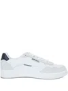 Just Cavalli Leather Panel Sneakers In White
