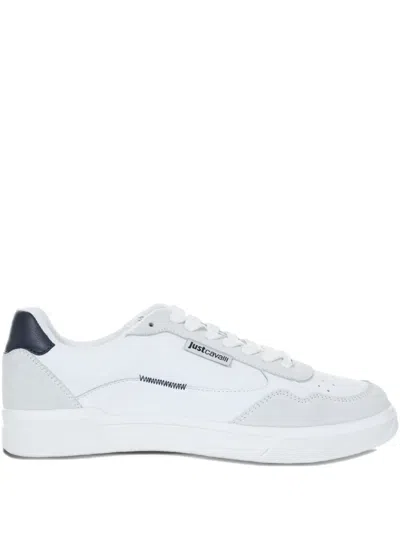 JUST CAVALLI LEATHER PANEL SNEAKERS