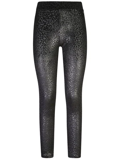 Just Cavalli Leopard-print Leggings In Grey