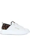 Just Cavalli Leopard-print Panel Sneakers In White
