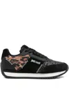 Just Cavalli Leopard-print Sneakers In Black