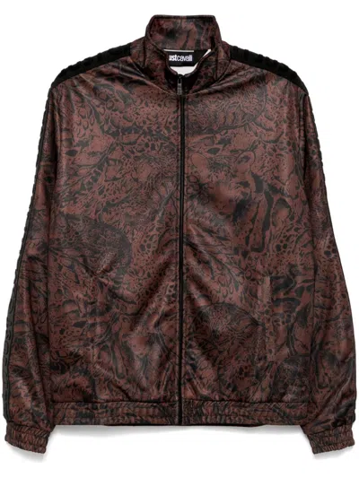 Just Cavalli Leopard-print Sweatshirt In Braun