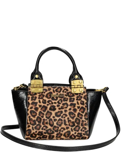 Just Cavalli Leopard-print Tote Bag In Brown