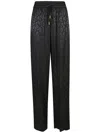 Just Cavalli Jacquard Straight Trousers In Black
