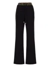 Just Cavalli Leopard-waistband Trousers In Black