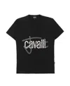 Just Cavalli Letter Printed T-shirt In Black