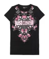 Just Cavalli Letter Printed T-shirt In Black