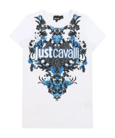 Just Cavalli Letter Printed T-shirt In White