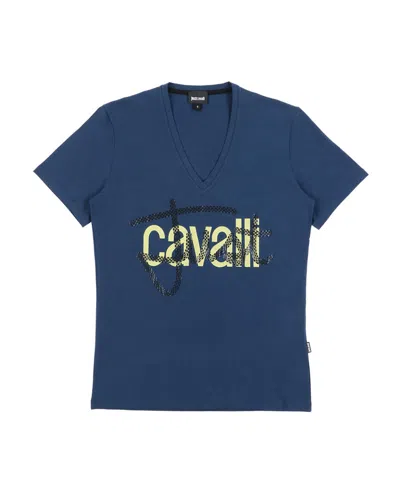 Just Cavalli Letter T-shirt In Blue
