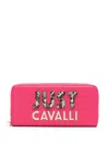 Just Cavalli Logo-appliqué Wallet In Pink