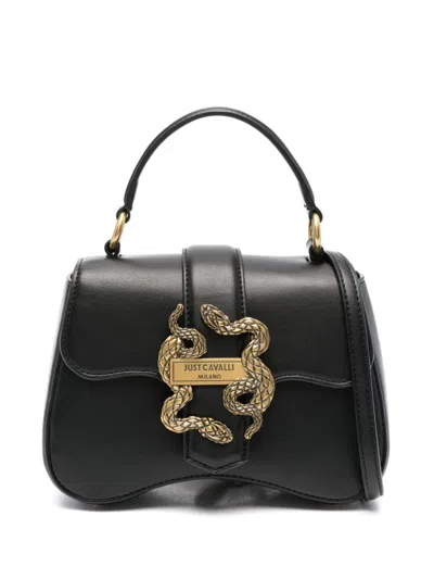 Just Cavalli Handtasche Mit Logo-schnalle In Schwarz
