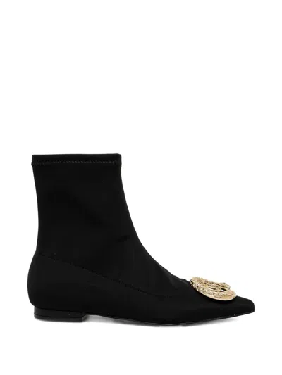 Just Cavalli Logo-detail Boots In Black