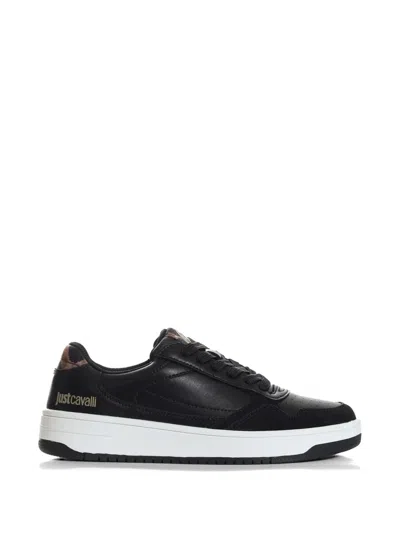 Just Cavalli Logo-detail Sneakers In Black