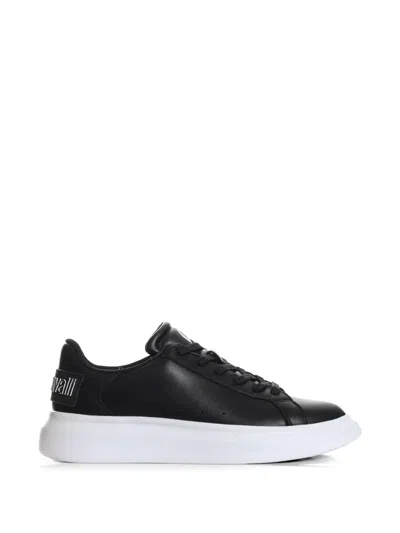 Just Cavalli Logo-detail Sneakers In Black