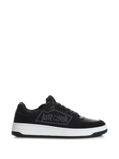 Just Cavalli Logo-detail Sneakers In Black