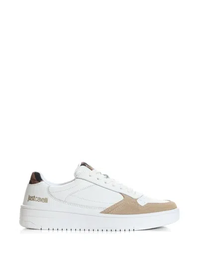 Just Cavalli Logo-detail Sneakers In White