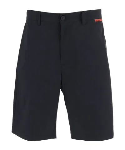 Just Cavalli Stretch Nylon Shorts With Logo In Animal Print