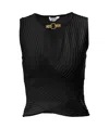 Just Cavalli Plaque-detail Tank Top In Black