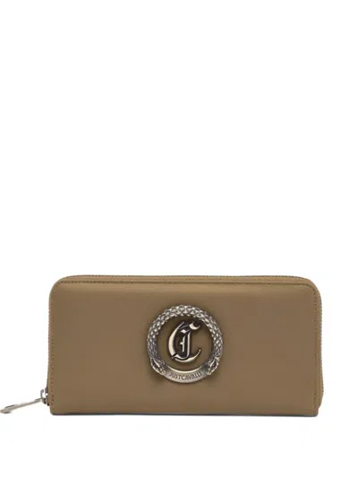 Just Cavalli Logo-detail Zip-fastening Wallet In Brown