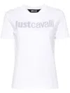 Just Cavalli Logo-embellished Cotton T-shirt In White