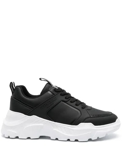 Just Cavalli Logo-embossed Chunky Sneakers In Black