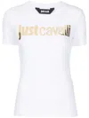 Just Cavalli Logo-embossed Round-neck T-shirt In White