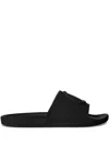 Just Cavalli Logo-embossed Slide Sandals In Black
