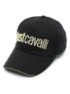 Just Cavalli Logo-embroidered Cotton Cap In Black