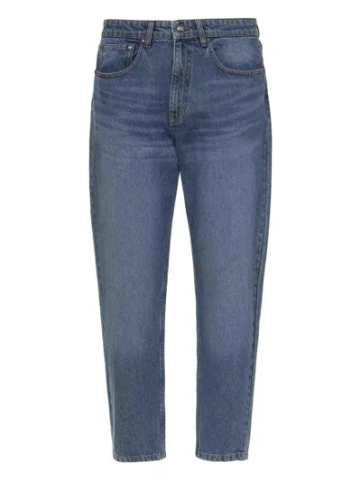 JUST CAVALLI LOGO-EMBROIDERED JEANS