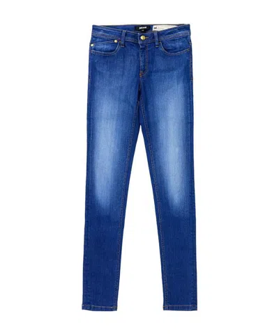 Just Cavalli Logo Embroidered Jeans In Blue