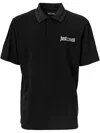 Just Cavalli Logo-embroidered Polo Shirt In Black