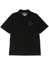 Just Cavalli Logo-embroidered Polo Shirt In Black