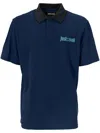 Just Cavalli Logo-embroidered Polo Shirt In Blue
