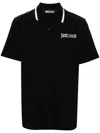 JUST CAVALLI LOGO-EMBROIDERED POLO SHIRT