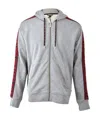 Just Cavalli Logo Hooded Casual Jacket In Gray