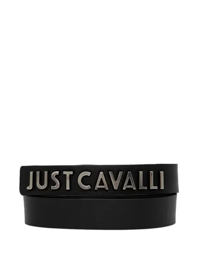 Just Cavalli Logo-lettering Belt In Black