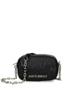 Just Cavalli Logo-lettering Bi-fold Crossbody Bag In 黑色