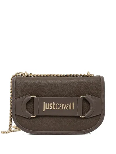 Just Cavalli Logo-lettering Cross Body Bag In Brown