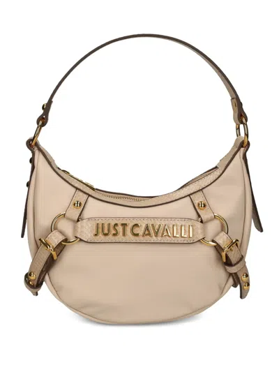 Just Cavalli Logo-lettering Cross Body Bag In Neutrals
