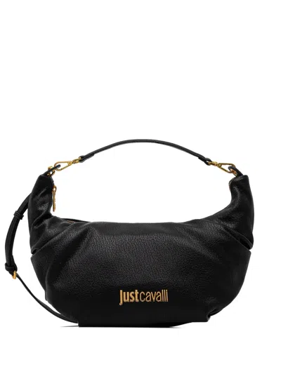 Just Cavalli Logo-lettering Crossbody Bag In Black