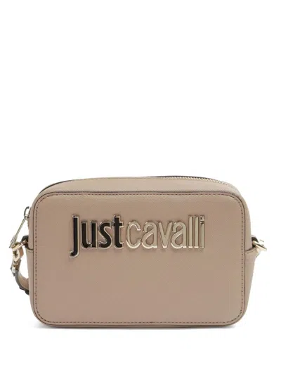 Just Cavalli Logo-lettering Crossbody Bag In Yellow