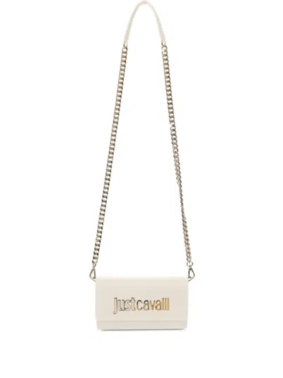 Just Cavalli Logo-lettering Crossbody Bag In White