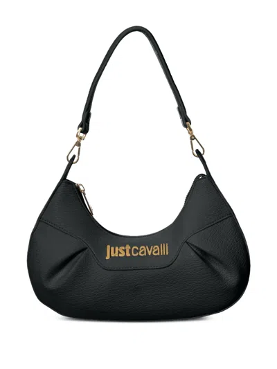 Just Cavalli Logo-lettering Shoulder Bag In Black