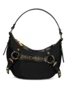 Just Cavalli Logo-lettering Shoulder Bag In Black