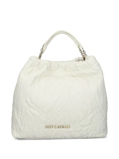 Just Cavalli Logo-lettering Shoulder Bag In White