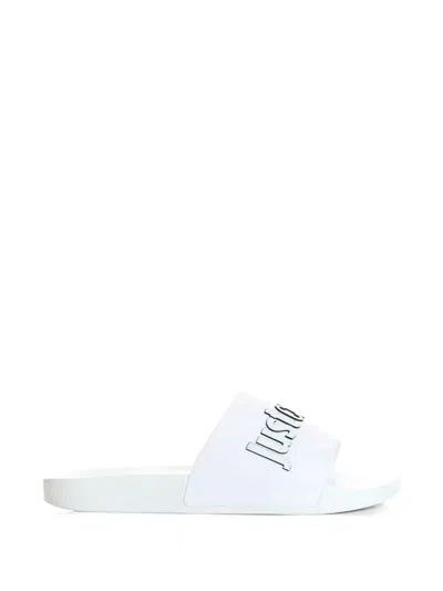 Just Cavalli Logo-lettering Slides In White